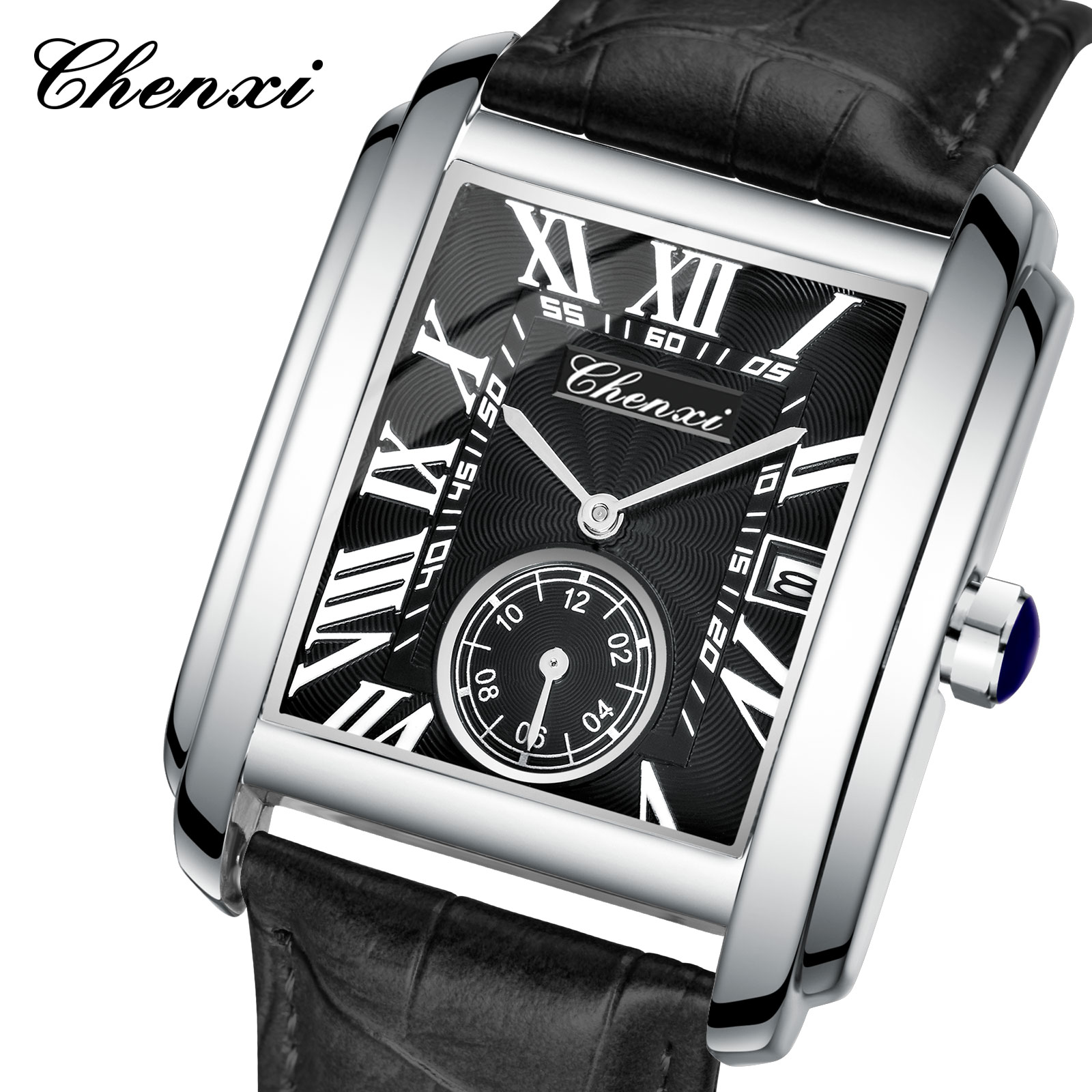 Luxury Watch Maker - Chenxi 8216 新ファッションボーイクラシック長方形レザーストラップ腕時計メンズ高級ブランド腕時計クォーツ時計 Montre ファム