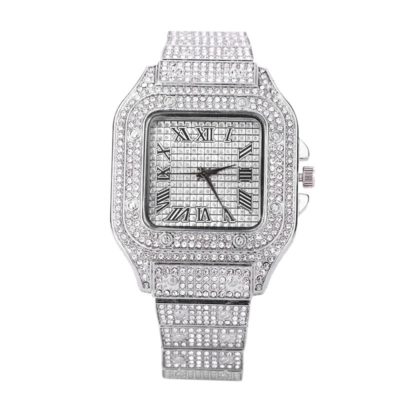 Luxury Watch Iceberg - 男性と女性のための正方形の時計,新しい,diy amd,黒,クォーツ,数字,豪華な,ヒップホップスタイル,男性