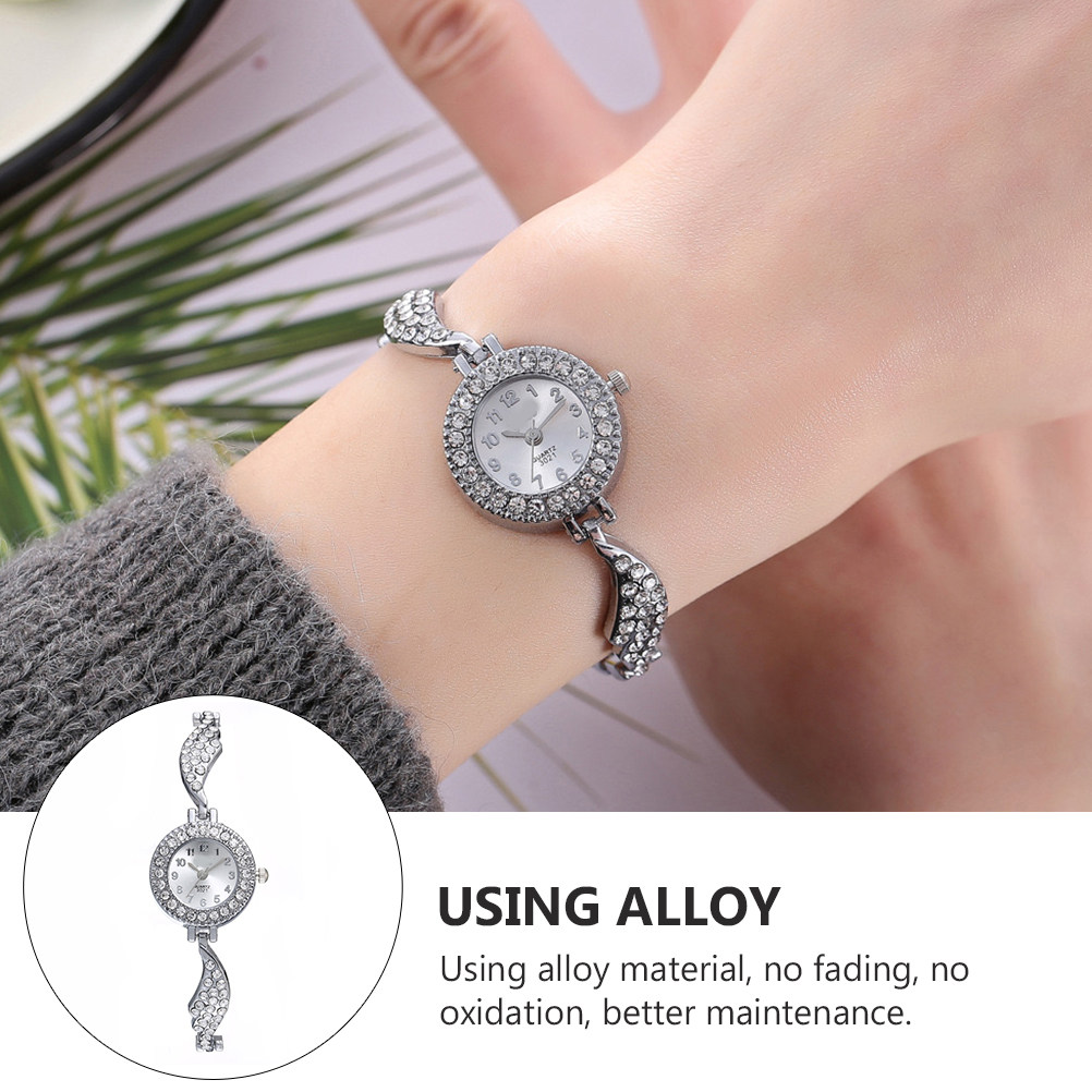 1個入り、ラインストーンの羽根デザインが施されたレディースク - Luxury Watch Gift For Her のレビューと価格