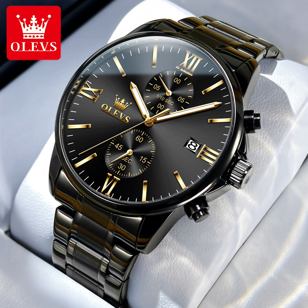 OLEVS 2886 クラシックブラッククォーツ時計男性用エ - Luxury Watch Maker のレビューと価格