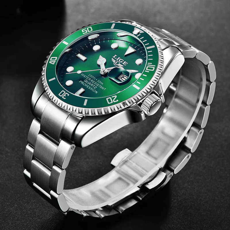 Lige-男性用時計,ファッションブランド,高級,防水,30 - Luxury Watch Maker のレビューと価格