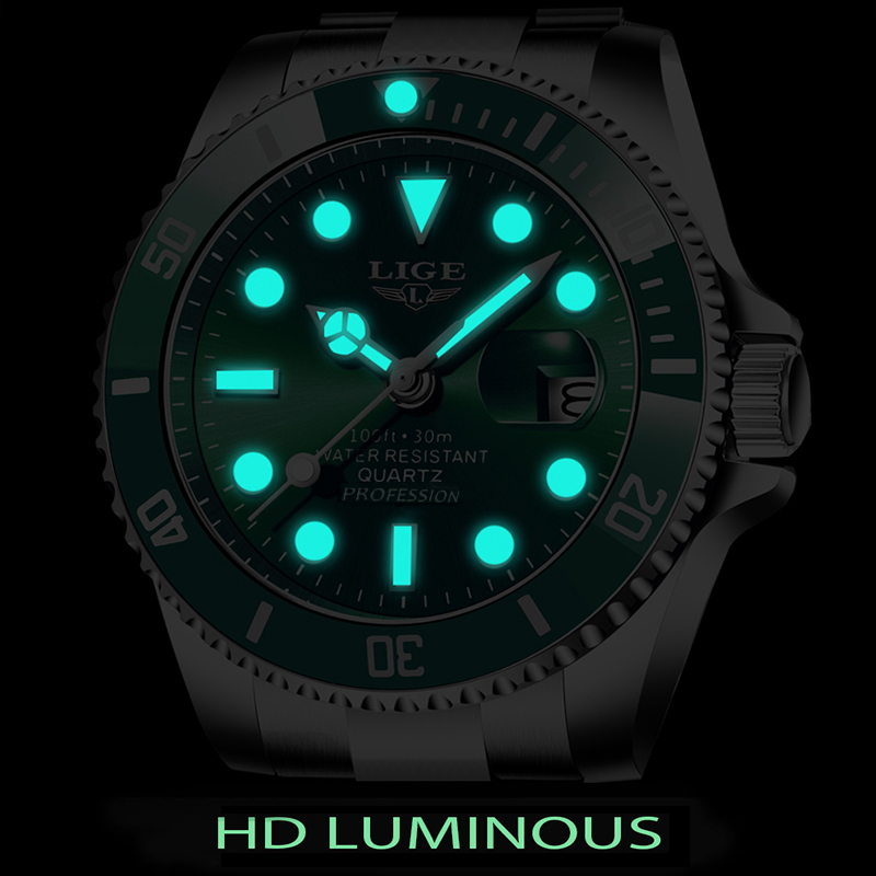 Lige-男性用時計,ファッションブランド,高級,防水,30 - Luxury Watch Maker のレビューと価格