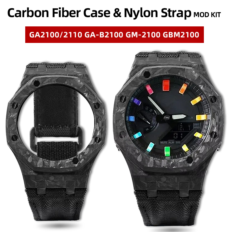 GA2100 GM2100 Mod キットカーボンファイバー - Casio Watch G-Shock Ga-2100 のレビューと価格