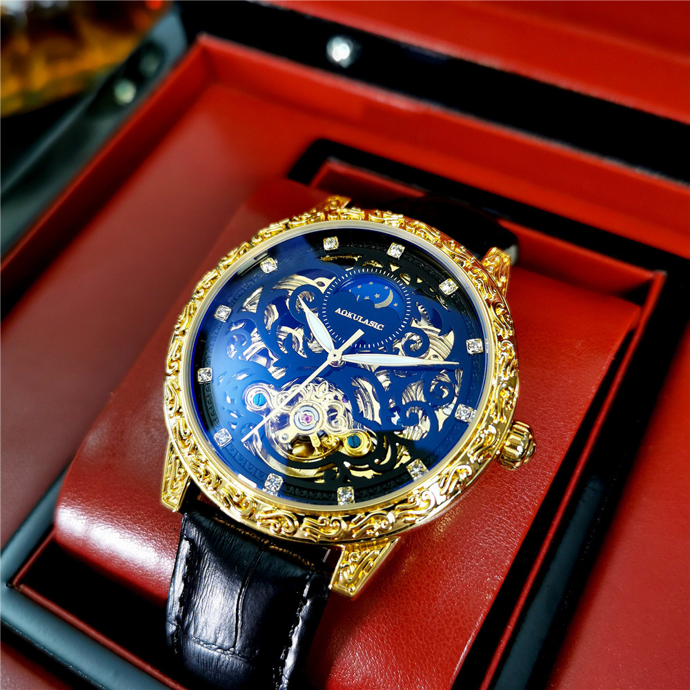 AOKULASIC レトロ アイスアウト スケルトン メンズ - Luxury Watch Iceberg のレビューと価格