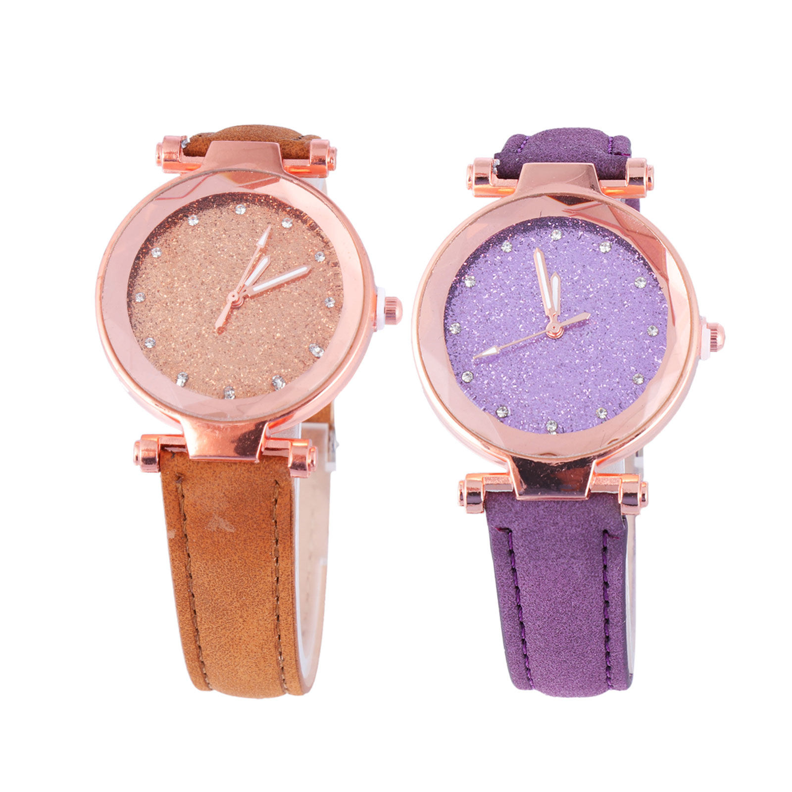 2個セット レディース クォーツ腕時計 デザイン グリッター - Luxury Watch Gift For Her のレビューと価格