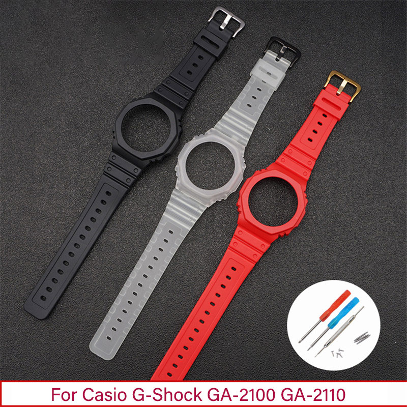 樹脂ストラップ + ケースカシオ G-Shock GA-21 - Casio Watch G-Shock Ga-2100 のレビューと価格
