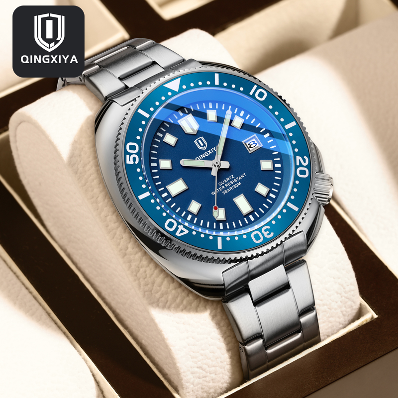 QINGXIYA ブランドファッションクラシックブルークォー - Luxury Watch Maker のレビューと価格
