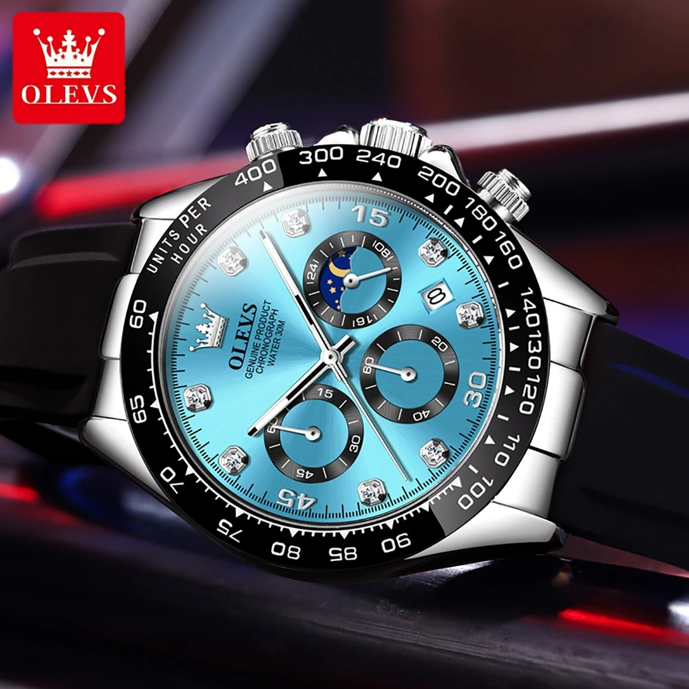 OLEVS 2875 メンズ腕時計 クロノグラフ 24時間表 - Luxury Watch Maker のレビューと価格